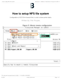 How to Setup NFS File System Guide ID: 3 - Release: Initial Revision [Major] 2015-08-14