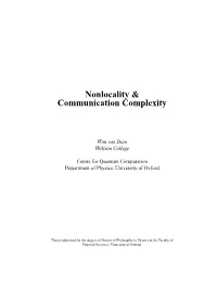 Nonlocality & Communication Complexity