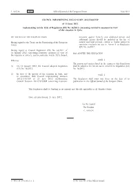 Of Regulation (EU) No 36/2012 Concerning Restrictive Measures in View of the Situation in Syria
