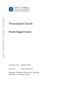 Personalized Search