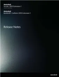 Release Notes Autodesk® Visual Effects and Finishing 2010 Extension 1 © 2009 Autodesk, Inc