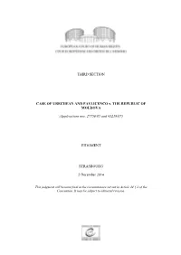 THIRD SECTION CASE of URECHEAN and PAVLICENCO V