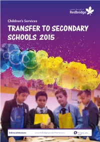 Transfer to Secondary Schools 2015