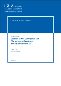 Women in the Workplace and Management Practices: Theory and Evidence