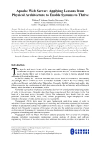 Apache Web Server: Applying Lessons from Physical Architecture to Enable Systems to Thrive
