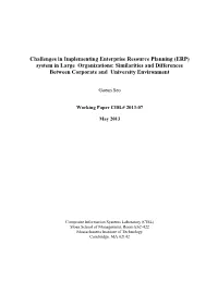 Challenges in Implementing Enterprise Resource Planning (ERP)