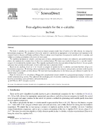 Free-Algebra Models for the Π-Calculus