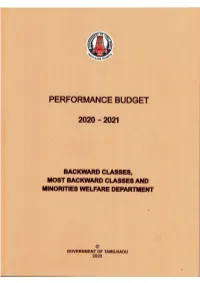 Performance Budget 2020-2021