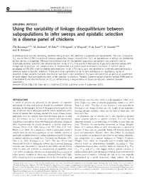 Using the Variability of Linkage Disequilibrium Between Subpopulations to Infer Sweeps and Epistatic Selection in a Diverse Panel of Chickens