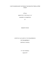 A Multi-Domain Model for Product and Manufacturing System Design