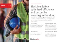 Blackline Safety Optimized Efficiency and Output by Investing in the Cloud