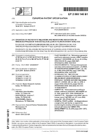 Diagnosis of Metastatic Melanoma and Monitoring