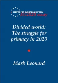 Divided World: the Struggle for Primacy in 2020
