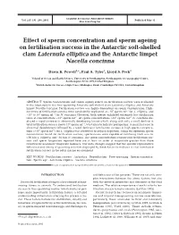 Effect of Sperm Concentration and Sperm Ageing on Fertilisation