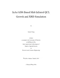 Inas/Alsb Based Mid-Infrared QCL Growth and XRD Simulation