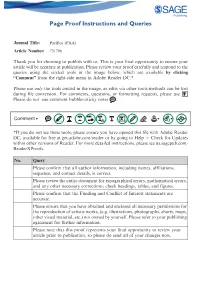 Page Proof Instructions and Queries