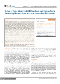 Roles of Nanofiber Scaffold Structure and Chemistry in Directing Human Bone Marrow Stromal Cell Response