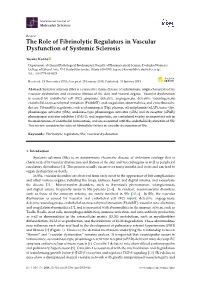 The Role of Fibrinolytic Regulators in Vascular Dysfunction of Systemic Sclerosis