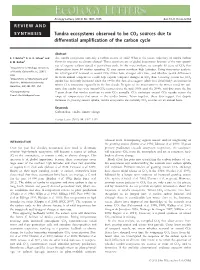 Tundra Ecosystems Observed to Be CO2 Sources Due to Differential Ampliﬁcation of the Carbon Cycle
