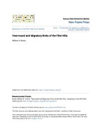 Year-Round and Migratory Birds of the Flint Hills
