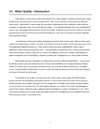 2.0 Water Quality - Introduction