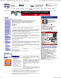 Foxnews.Com - Book Banning, Christmas Controversies - Blog | Blogs