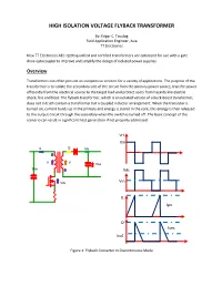 High Isolation Flyback Transformer Technical Article
