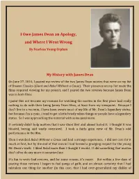 I Owe James Dean an Apology, and Where I Went Wrong