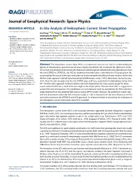 In Situ Analysis of Heliospheric Current Sheet Propagation 10.1002/2017JA024194 Jun Peng1,2 , Yong C.-M