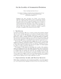 On the Locality of Grammatical Evolution