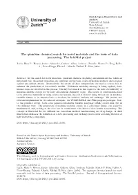 The Quantum Chemical Search for Novel Materials and the Issue of Data Processing: the Infomol Project