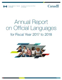 Annual Report on Official Languages