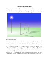 Collineations in Perspective