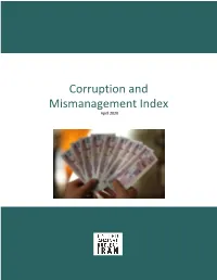 Corruption and Mismanagement Index April 2020