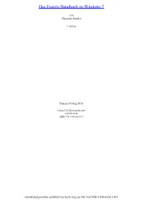 Das Franzis Handbuch Zu Windows 7