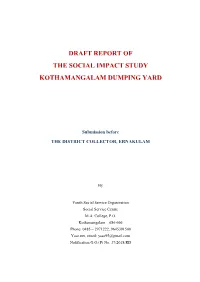 Draft Report of the Social Impact Study