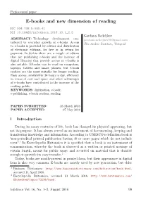 E-Books and New Dimension of Reading
