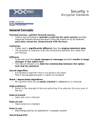 Encryption Standards