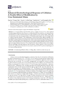 Enhanced Electrorheological Response of Cellulose: a Double Effect of Modiﬁcation by Urea-Terminated Silane