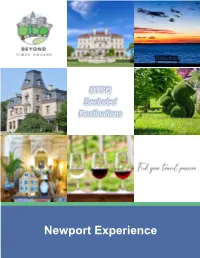 Newport Experience Table of Contents