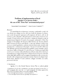 Problems of Implementation of Local Agenda 21 in Ancona (Italy): the Case of the “Peter Pan” Environmental Project*