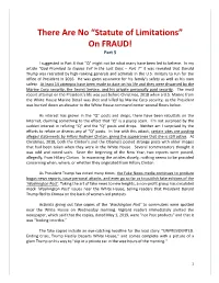 There Are No “Statute of Limitations” on FRAUD!