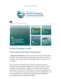 A Suite of Trainings on Offer