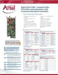 Digilink DLC170AD - Composite Video (NTSC/PAL) and Analog Audio to SDI Conversion with Optical Transmitter