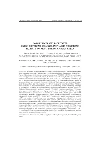 Doxorubicin and Paclitaxel Cause Different Changes In