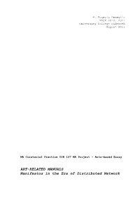 Essay: Art Related Manuals