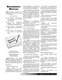 Government Notices