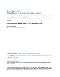 Native Nations and the Convention