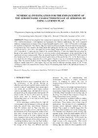 Numerical Investigation for the Enhancement of the Aerodynamic Characteristics of an Aerofoil by Using a Gurney Flap