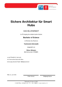Security Architecture for Smart Hubs